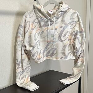 Kith X Coca Cola script Cropped Hoodie